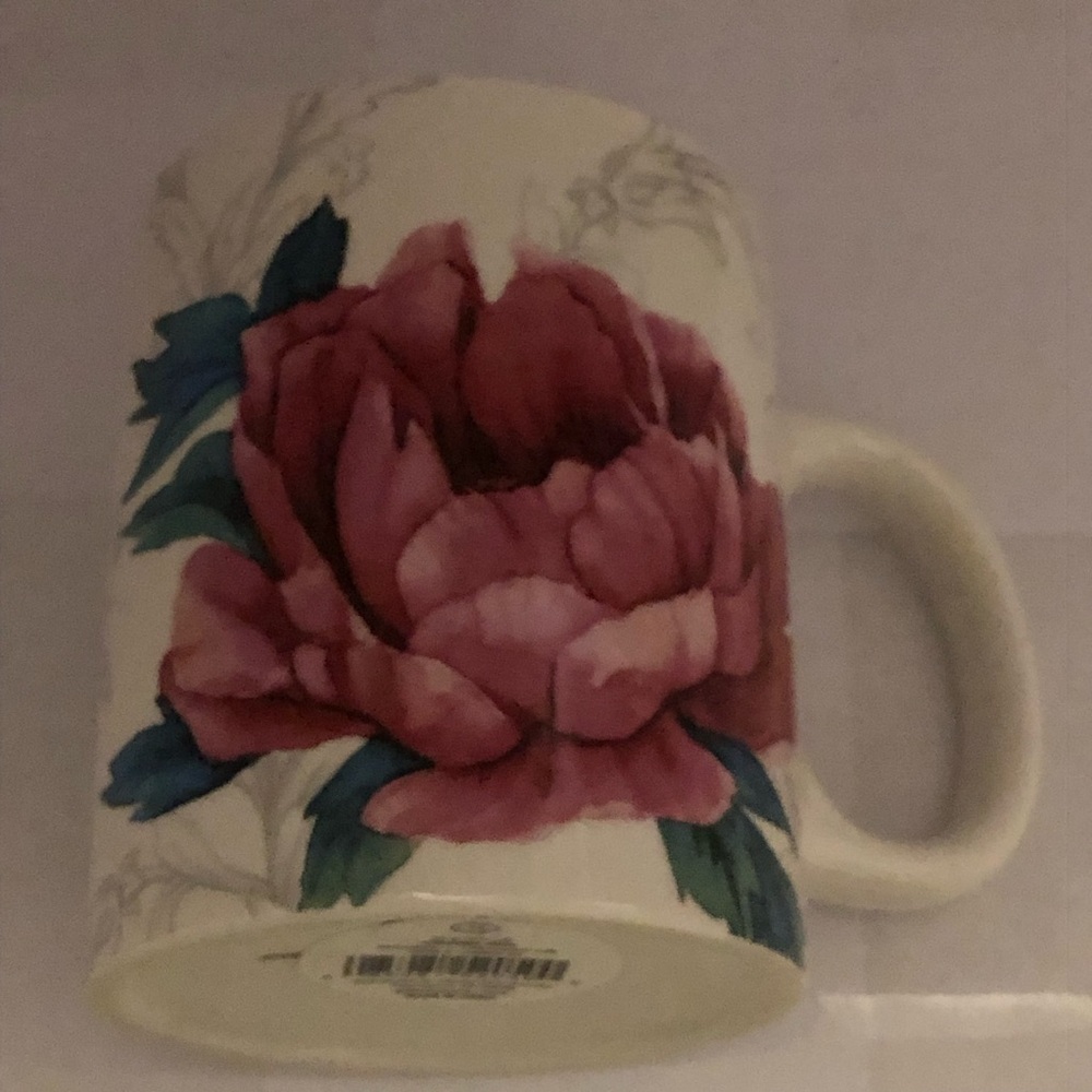 Martha Stewart Floral Ceramic Mug - Pink Peony 8 Ounces NWT VERY PRETTY - Picture 7 of 8
